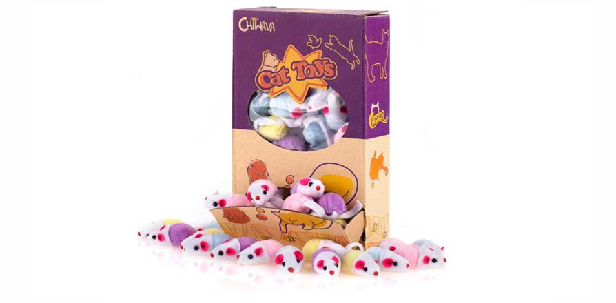 Chiwava 36 Pack Mice Interactive Cat Toys