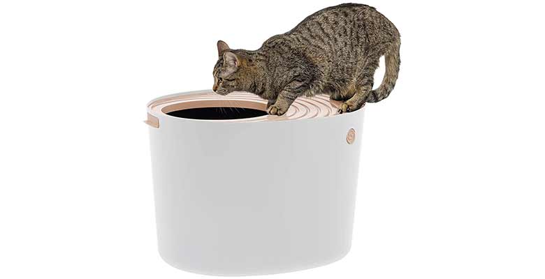 IRIS Curved Cat Litter Box