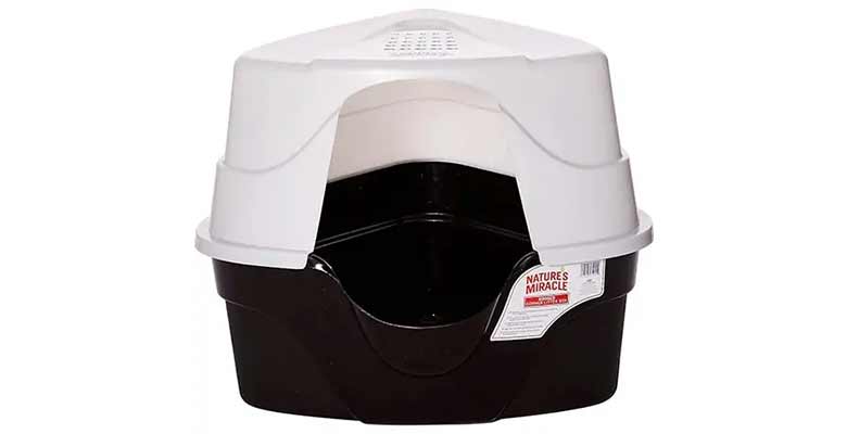 Nature's Miracle Hooded Corner Cat Litter Box